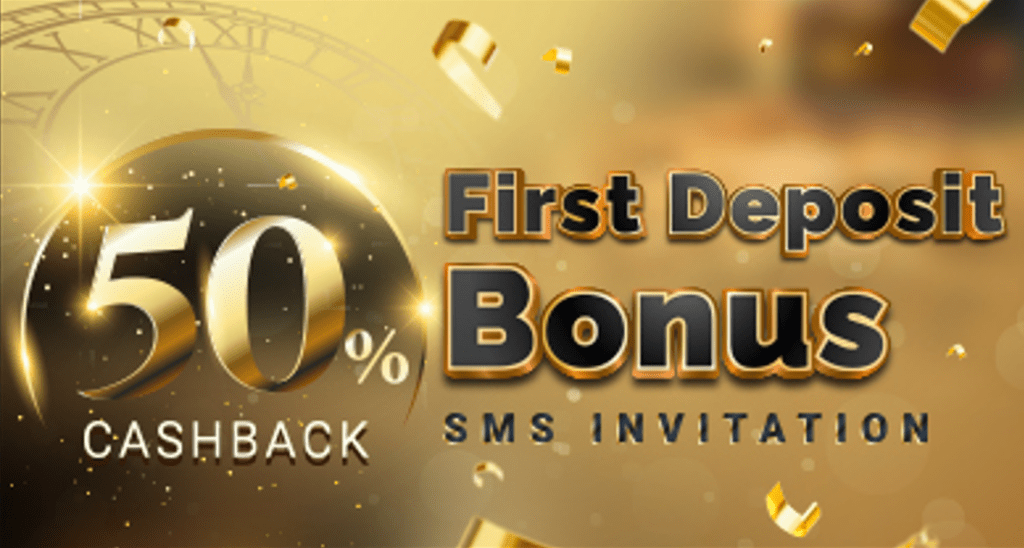 50% Cashback First Deposit Bonus