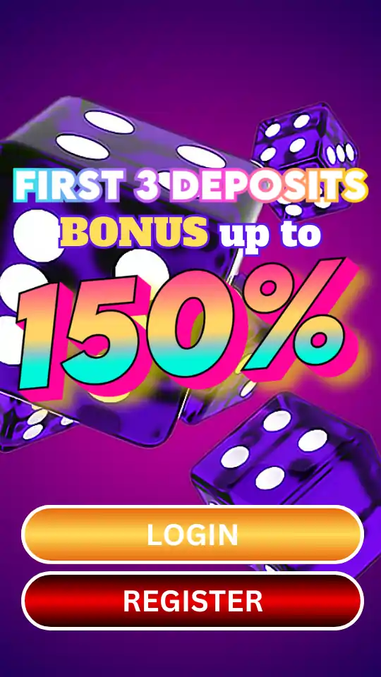 first 3 deposits bonus up to 150%